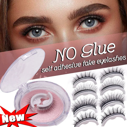 Reusable self-adhesive eyelashes