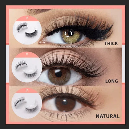 Reusable self-adhesive eyelashes